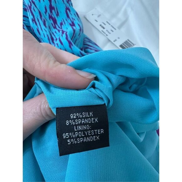 NWT Nicole Miller Blue PurpleStudio Cocktail Dress Size 12 - Picture 6 of 7